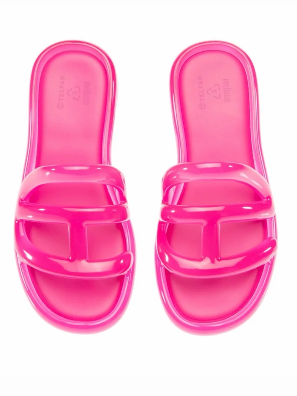 RARE Melissa x Telfar Pink Jelly Slides Size 9